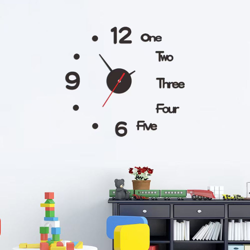 Simple Digital DIY Creative Wall Clock Personalized Acrylic Clock Quartz Wall Clock For Living Room Decor