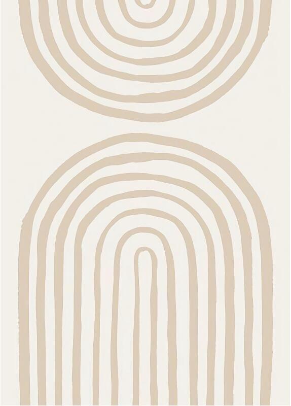 Modern Abstract Curved Canvas Painting Wall Art Poster